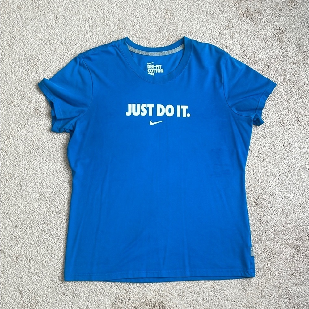 Nike Blue 'Just Do It' Kids Tee